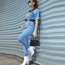Hot La Modeuse Sac à main effet croco verni avec rabat Noir