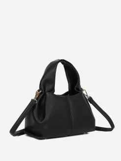 Sale La Modeuse Sac à main froncé et arrondi Noir