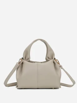 Clearance La Modeuse Sac à main froncé et arrondi Taupe