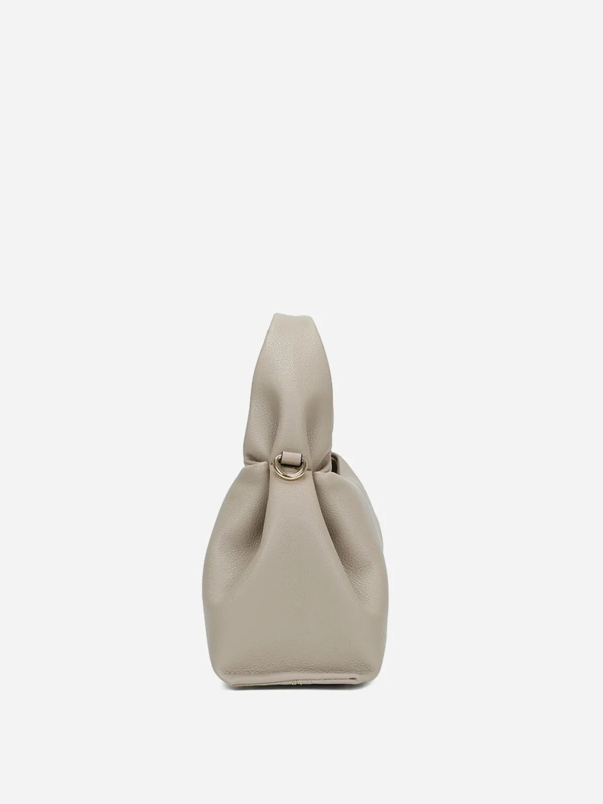 Clearance La Modeuse Sac à main froncé et arrondi Taupe