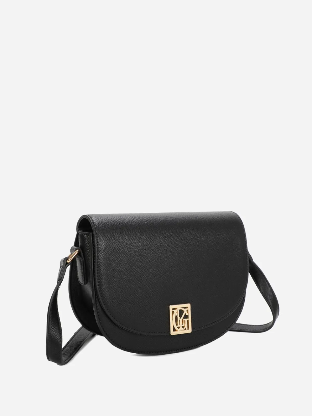 Online La Modeuse Sac bandoulière à monogramme doré Noir