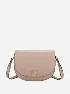 Online La Modeuse Sac bandoulière à monogramme doré Taupe