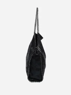 Hot La Modeuse Sac cabas contour et anses en chaîne Noir