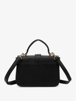 Outlet La Modeuse Sac cartable à fermoir doré Noir