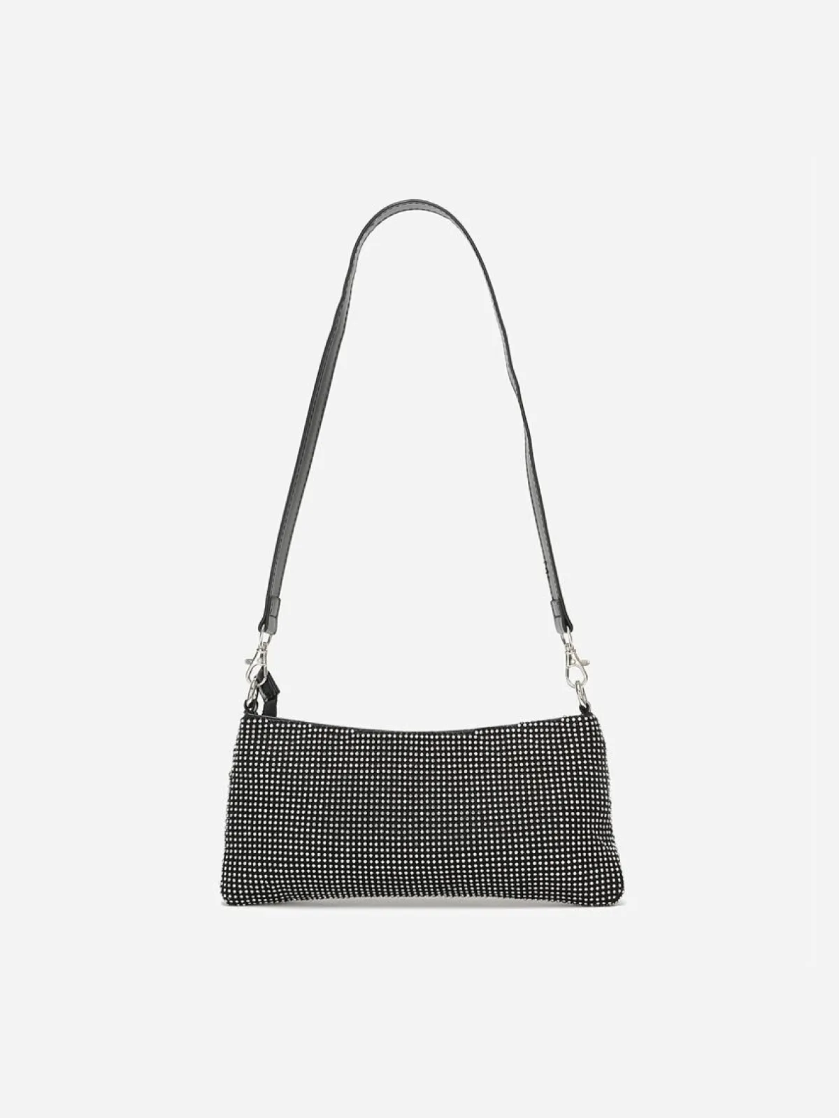 Discount La Modeuse Sac porté épaule à strass Noir