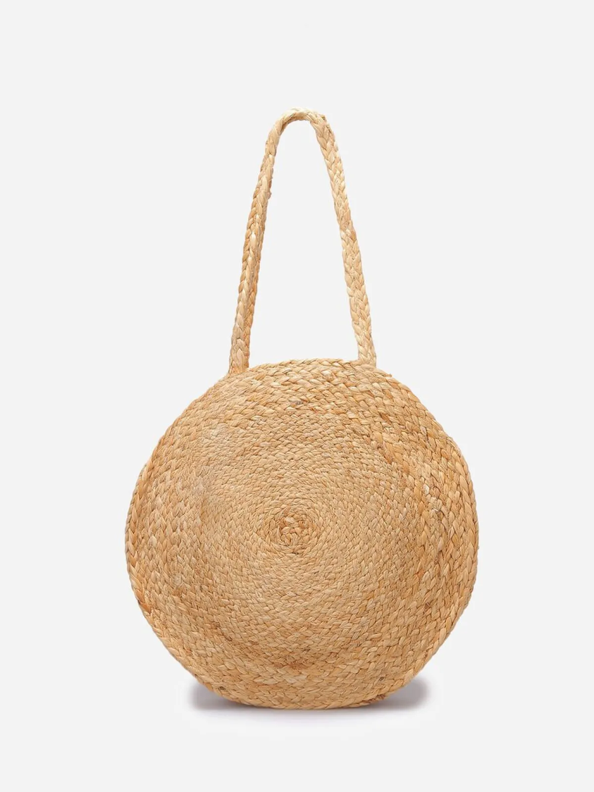 Clearance La Modeuse Sac rond en cordage tressé Taupe