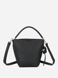 Outlet La Modeuse Sac seau rigide et texturé Noir
