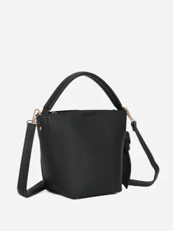 Outlet La Modeuse Sac seau rigide et texturé Noir