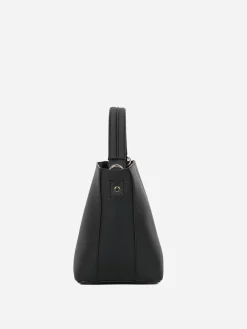 Outlet La Modeuse Sac seau rigide et texturé Noir