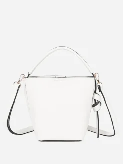 Hot La Modeuse Sac seau rigide et texturé Blanc