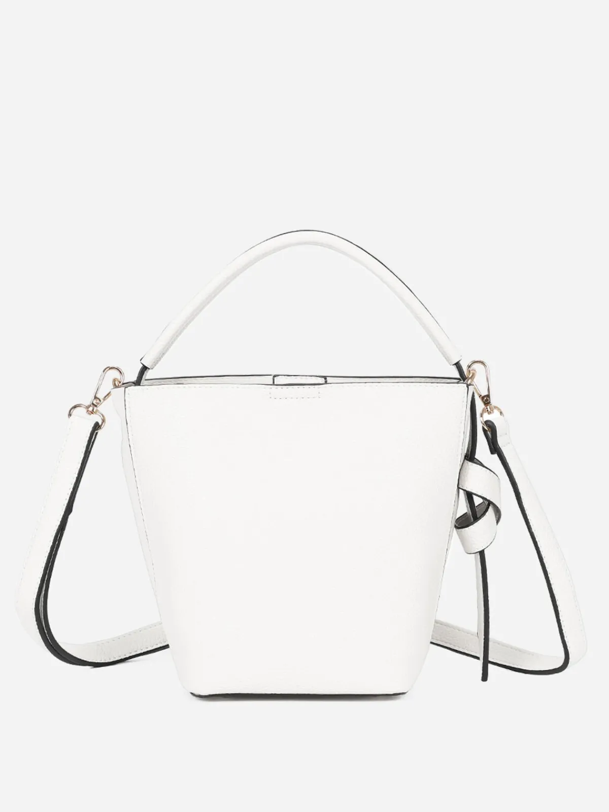 Hot La Modeuse Sac seau rigide et texturé Blanc