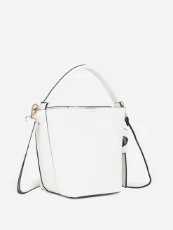 Hot La Modeuse Sac seau rigide et texturé Blanc