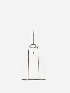Hot La Modeuse Sac seau rigide et texturé Blanc