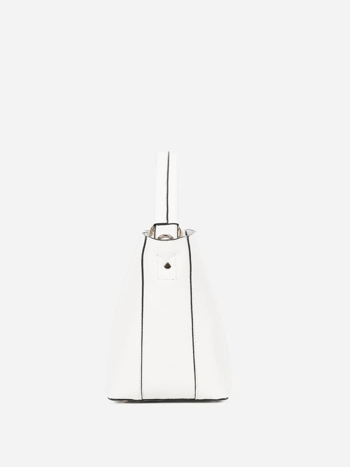 Hot La Modeuse Sac seau rigide et texturé Blanc