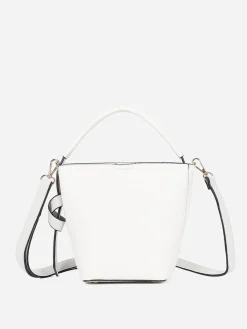 Hot La Modeuse Sac seau rigide et texturé Blanc