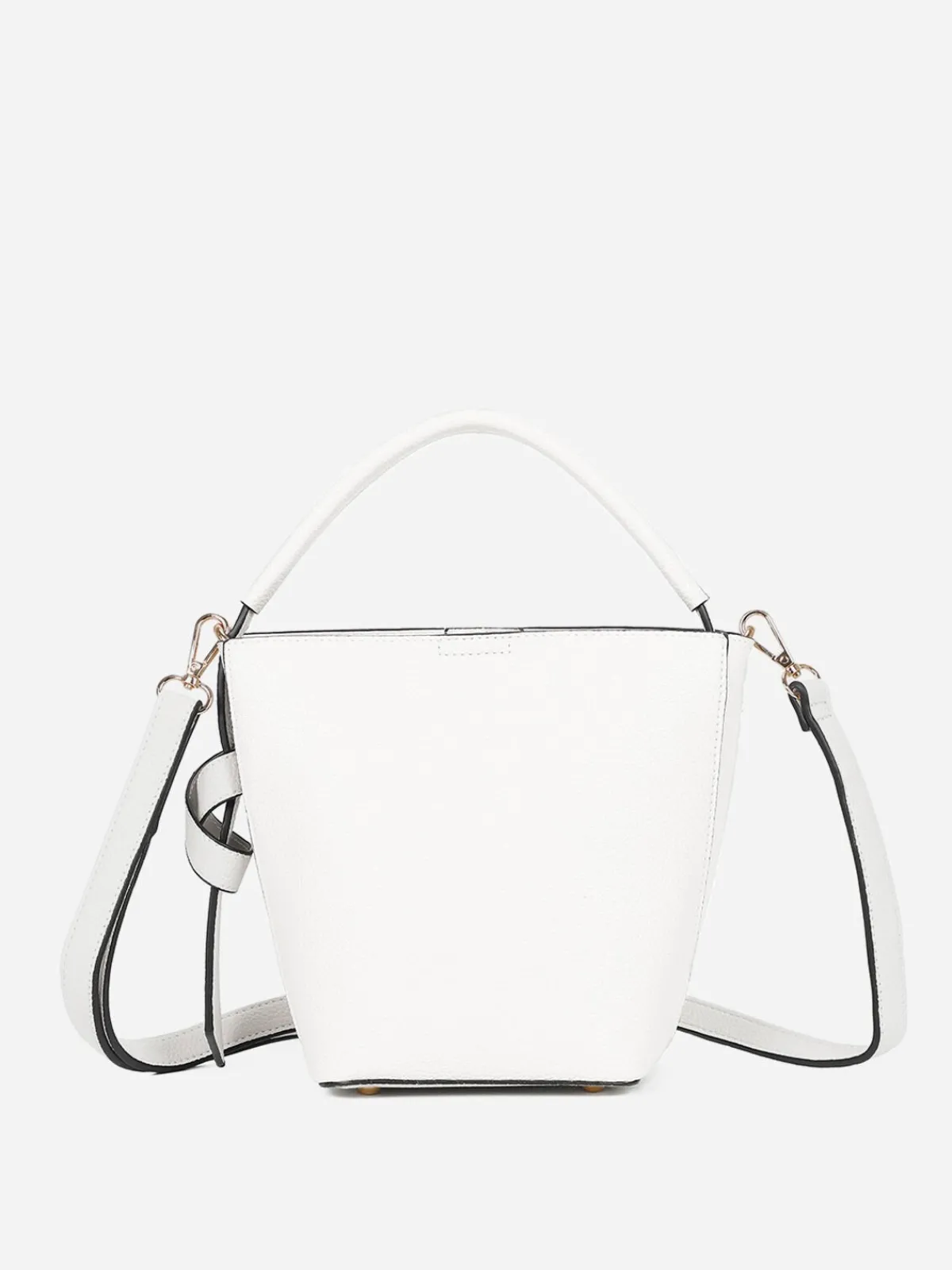 Hot La Modeuse Sac seau rigide et texturé Blanc