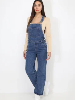Online La Modeuse Salopette ample en jeans Bleu