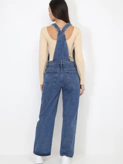 Online La Modeuse Salopette ample en jeans Bleu