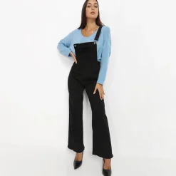 Best La Modeuse Salopette en jeans Noir