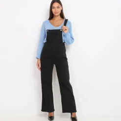 Best La Modeuse Salopette en jeans Noir