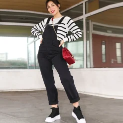 Best La Modeuse Salopette en jeans Noir