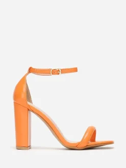 Sale La Modeuse Sandales à bout carré Orange