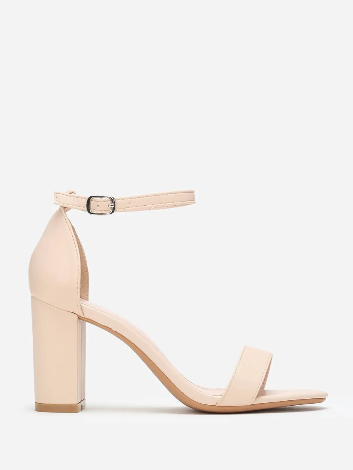 Best La Modeuse Sandales à bride et talon carrés Beige