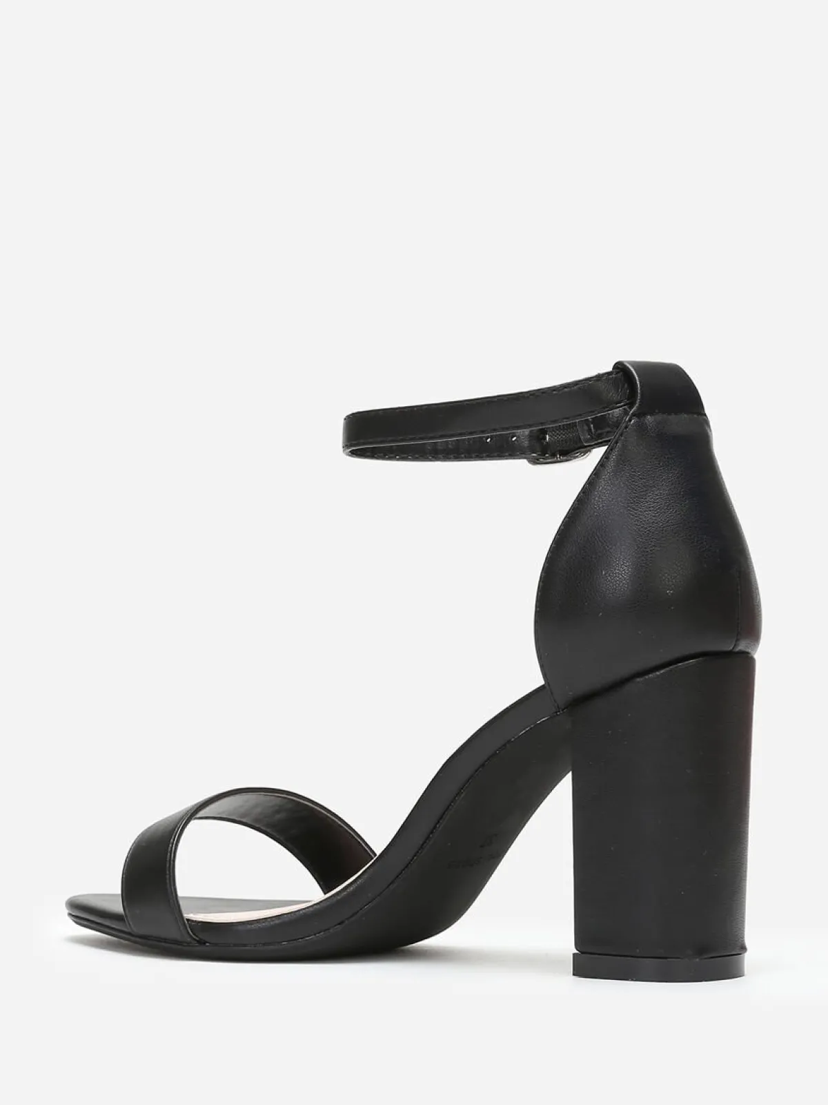 Clearance La Modeuse Sandales à bride et talon carrés Noir