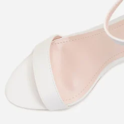 La Modeuse Sandales à bride et talon carrés Blanc