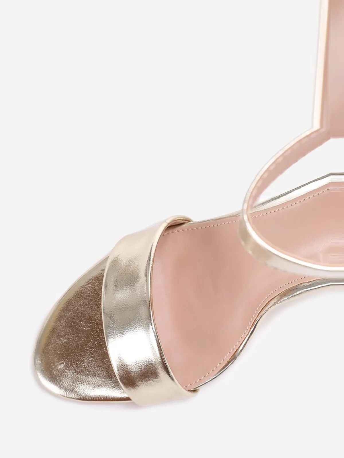Best La Modeuse Sandales à bride simple et haut talon Doré