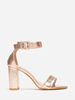 Outlet La Modeuse Sandales à bride simple et haut talon Dorérose