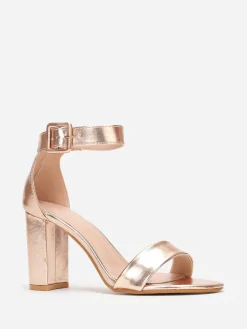 Outlet La Modeuse Sandales à bride simple et haut talon Dorérose