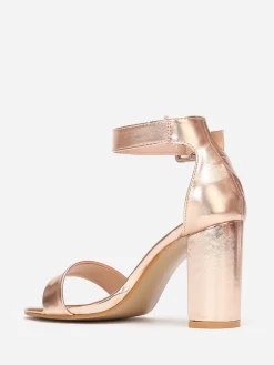 Outlet La Modeuse Sandales à bride simple et haut talon Dorérose