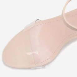 Outlet La Modeuse Sandales à bride e et talon carrés Transparent