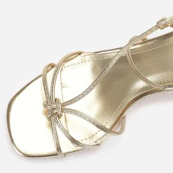 Hot La Modeuse Sandales à brides entrelacées Doré