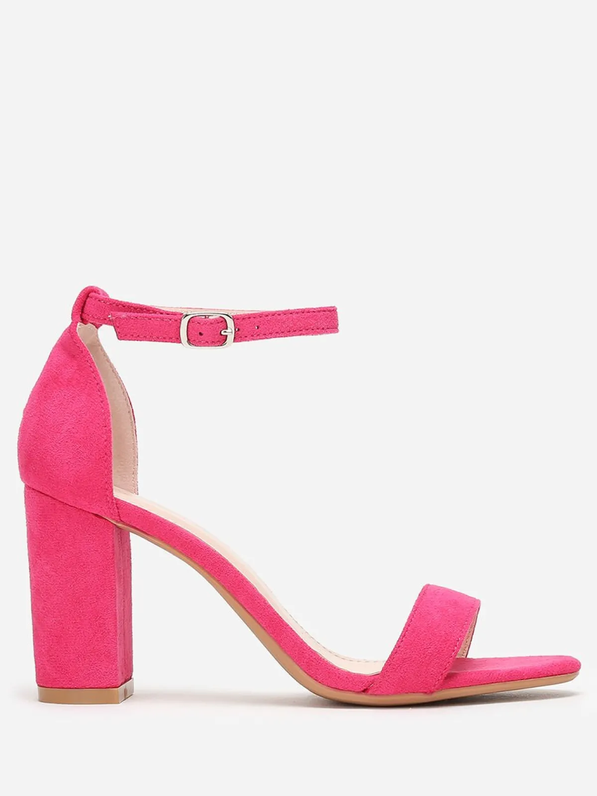 Clearance La Modeuse Sandales à brides et talon carré Fuchsia