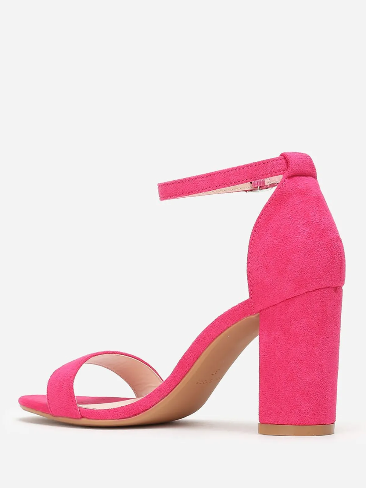 Clearance La Modeuse Sandales à brides et talon carré Fuchsia