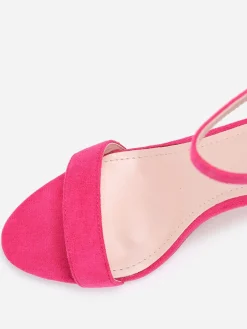 Clearance La Modeuse Sandales à brides et talon carré Fuchsia