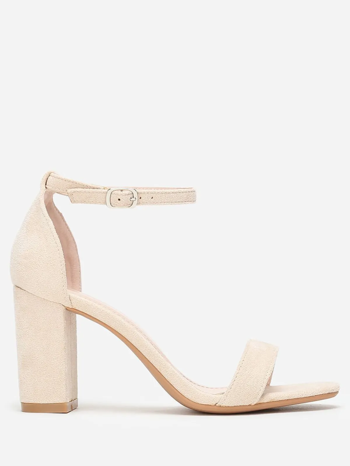 Sale La Modeuse Sandales à brides et talon carré Beige