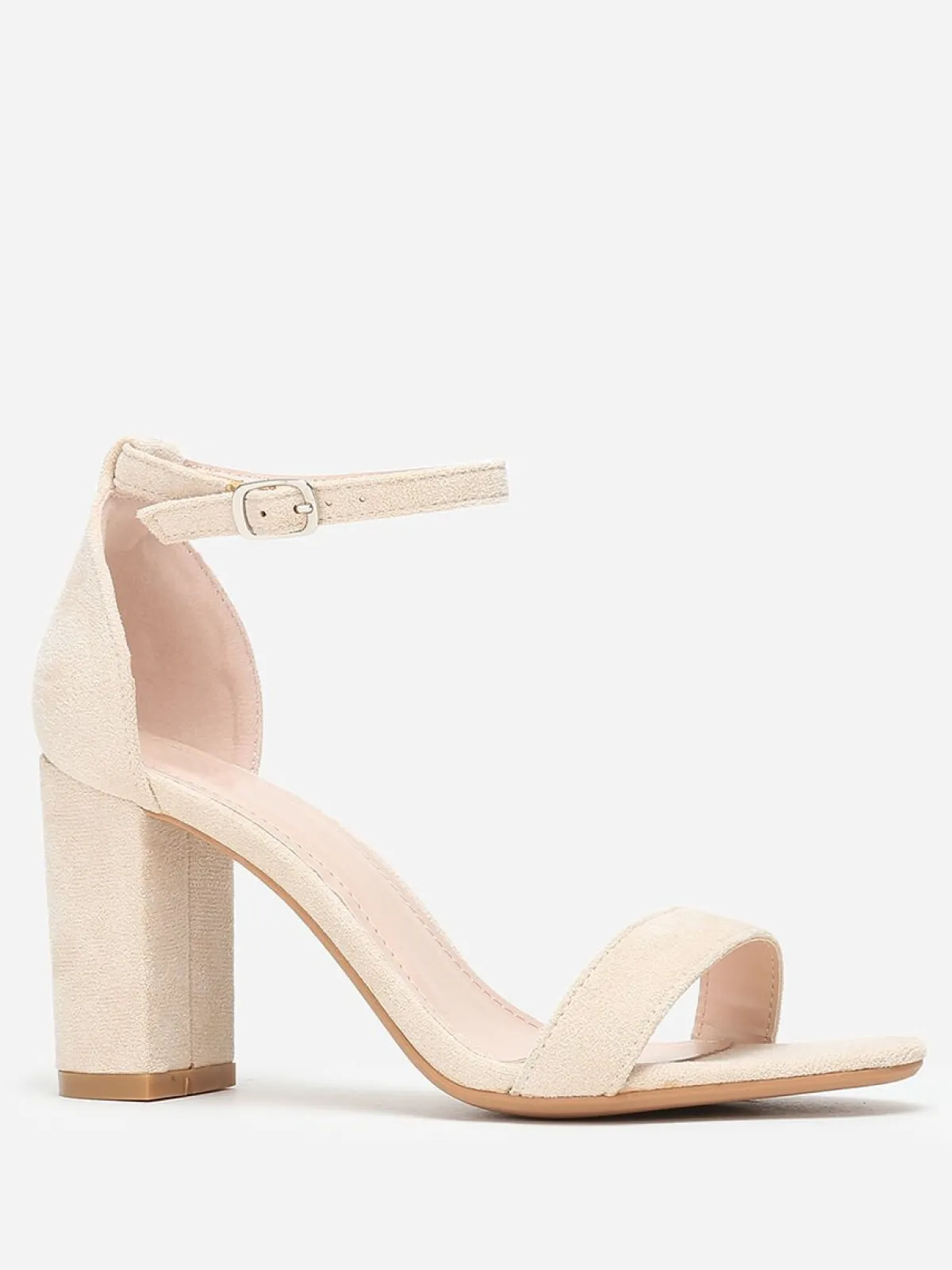 Sale La Modeuse Sandales à brides et talon carré Beige