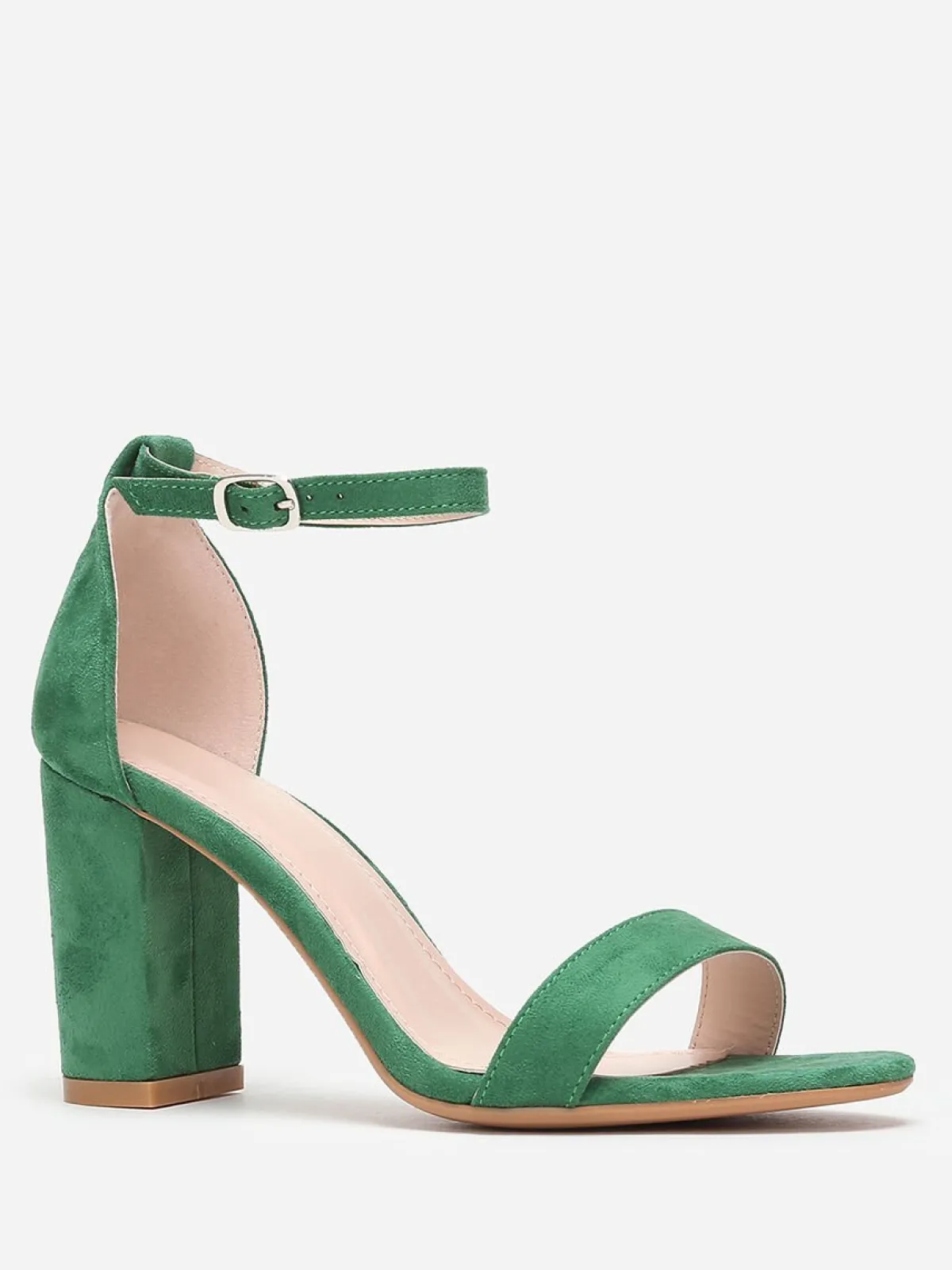 Outlet La Modeuse Sandales à brides et talon carré Vert
