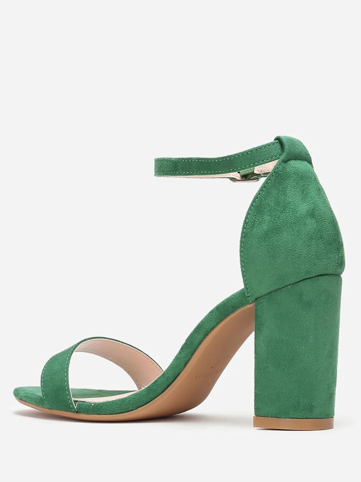 Outlet La Modeuse Sandales à brides et talon carré Vert