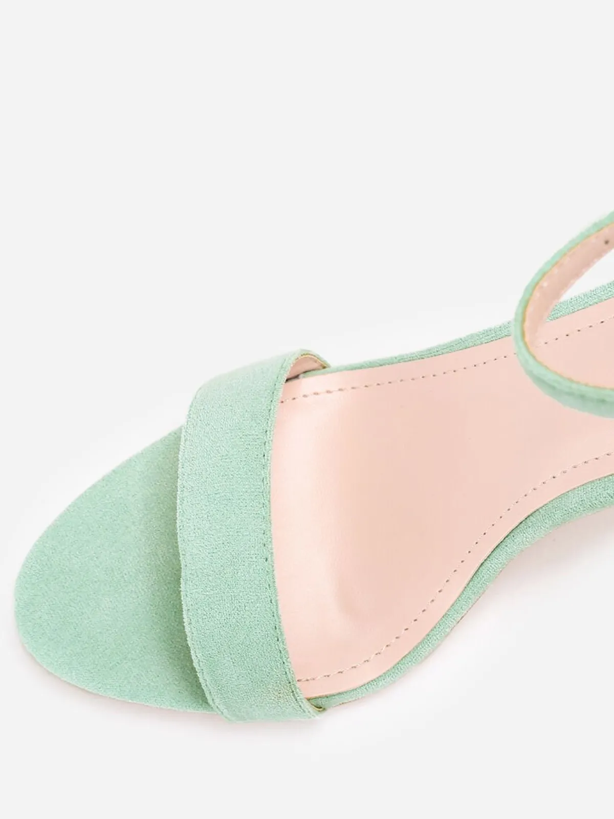 Online La Modeuse Sandales à brides et talon carré Vertmenthe