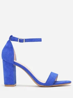 Sale La Modeuse Sandales à brides et talon carré Bleu
