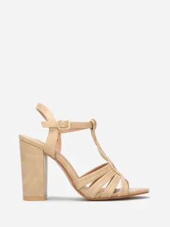 Clearance La Modeuse Sandales à brides torsadées Beige