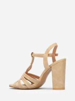 Clearance La Modeuse Sandales à brides torsadées Beige