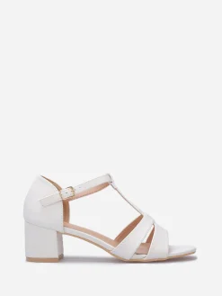 New La Modeuse Sandales à doubles brides grandes tailles Blanc