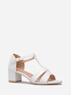 New La Modeuse Sandales à doubles brides grandes tailles Blanc