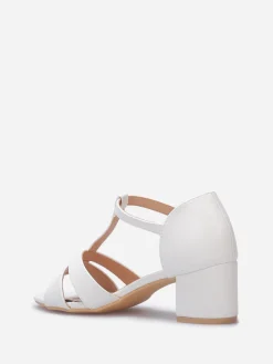 New La Modeuse Sandales à doubles brides grandes tailles Blanc