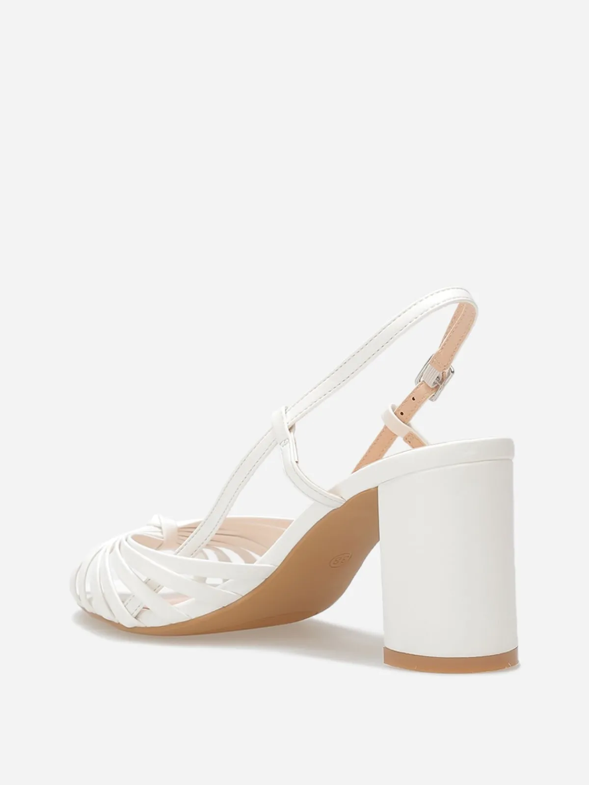 New La Modeuse Sandales à fines brides nouées Blanc